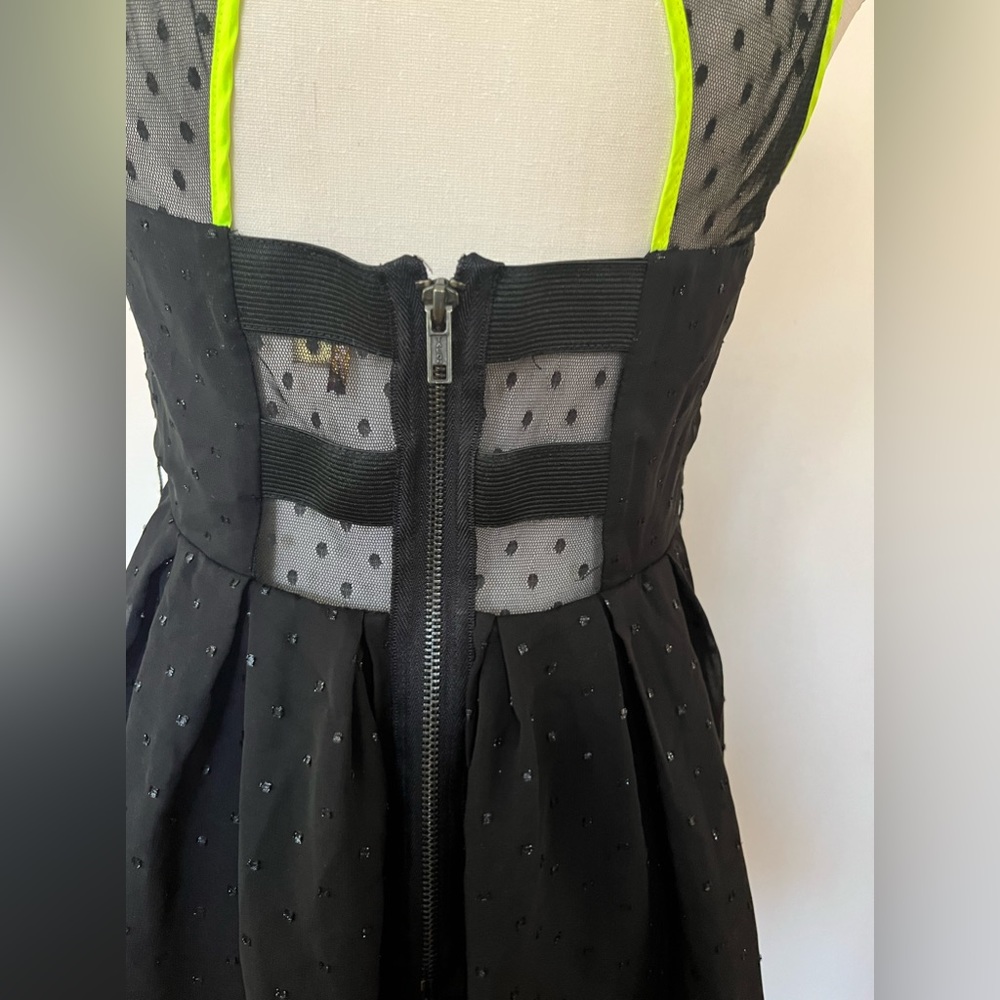 Princess by Vera Wang Black Dots Neon Trim Dress size 7 - Picture 13 of 14